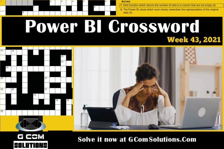 Power BI Crosswords