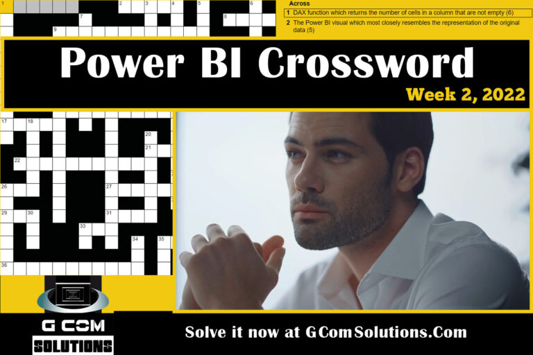 Power BI Crossword: Week 2, 2022