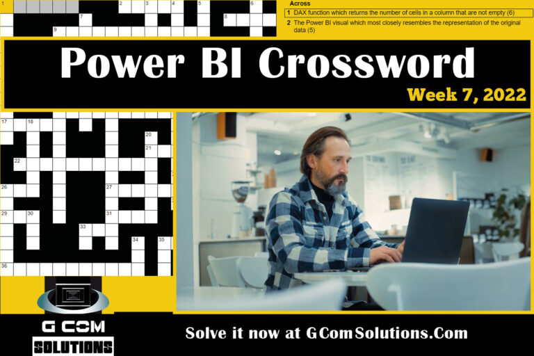 Power BI Crossword: Week 7, 2022